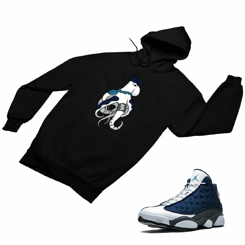 Jordan 13 flint grey Matching Custom Designed Hoodies JD 13-18-7