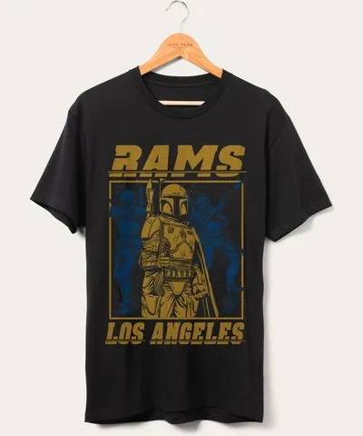 Junk Food Rams Star Wars Boba Fett Showdown Fan Tee