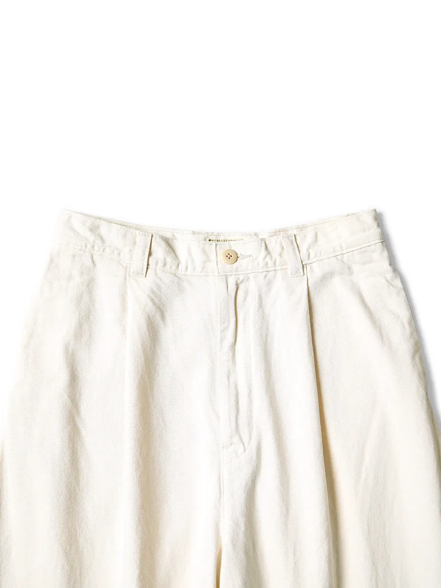 Kapital 10oz White Denim Bell Baggy Pants (Hütteri Make)