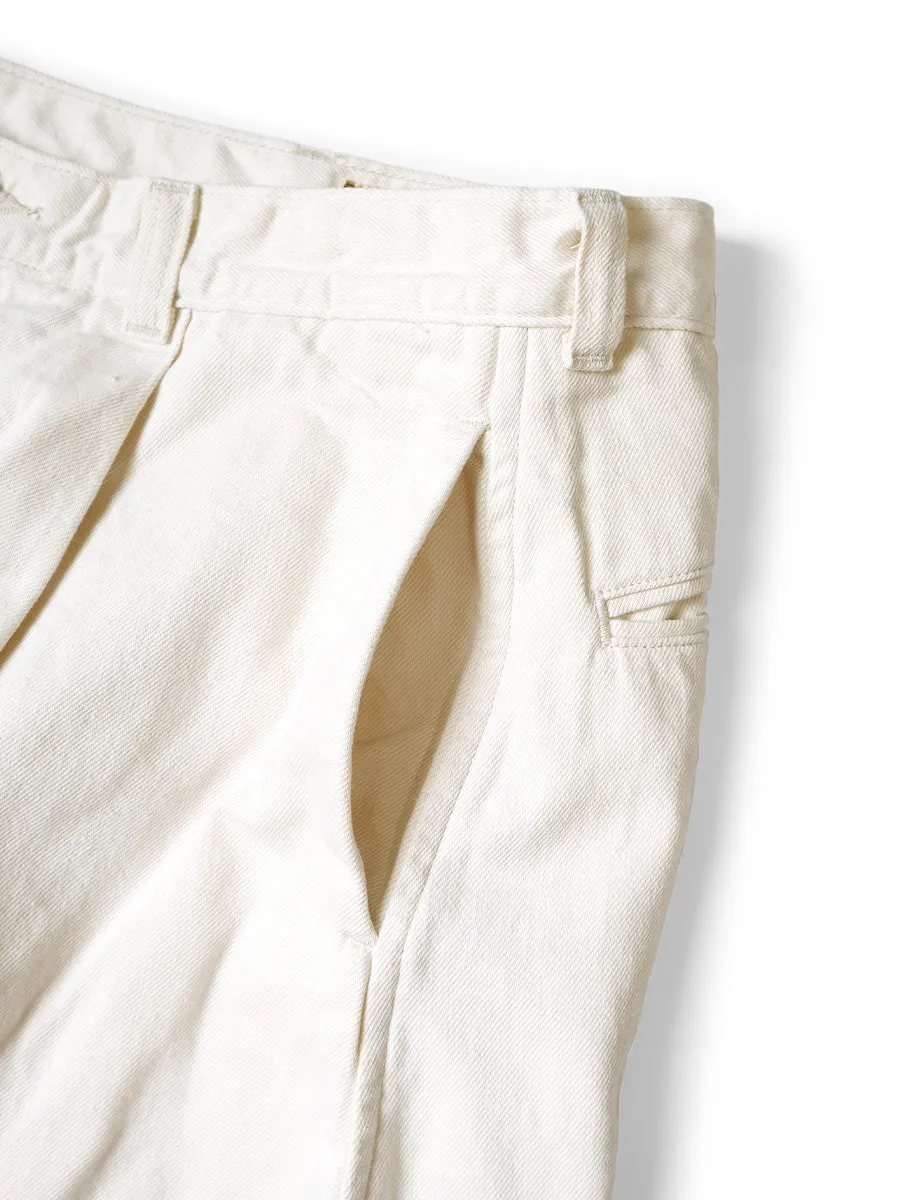 Kapital 10oz White Denim Bell Baggy Pants (Hütteri Make)