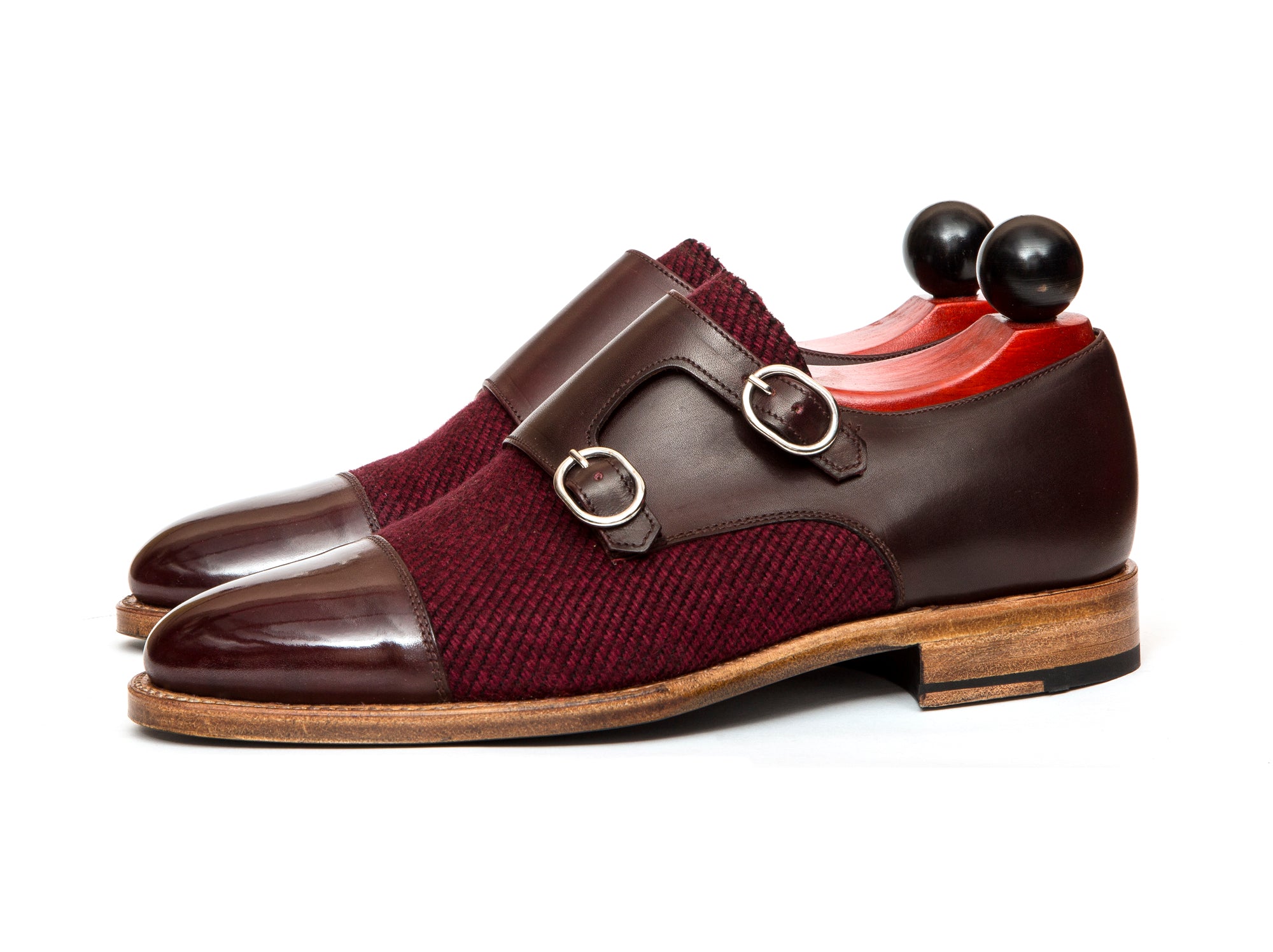 Kent - MTO - Burgundy Calf / Red Poulsbo - TMG Last - Natural Single Leather Sole