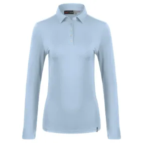 KJUS Collagen Ladies Long Sleeve Golf Polo Shirt Icy Blue