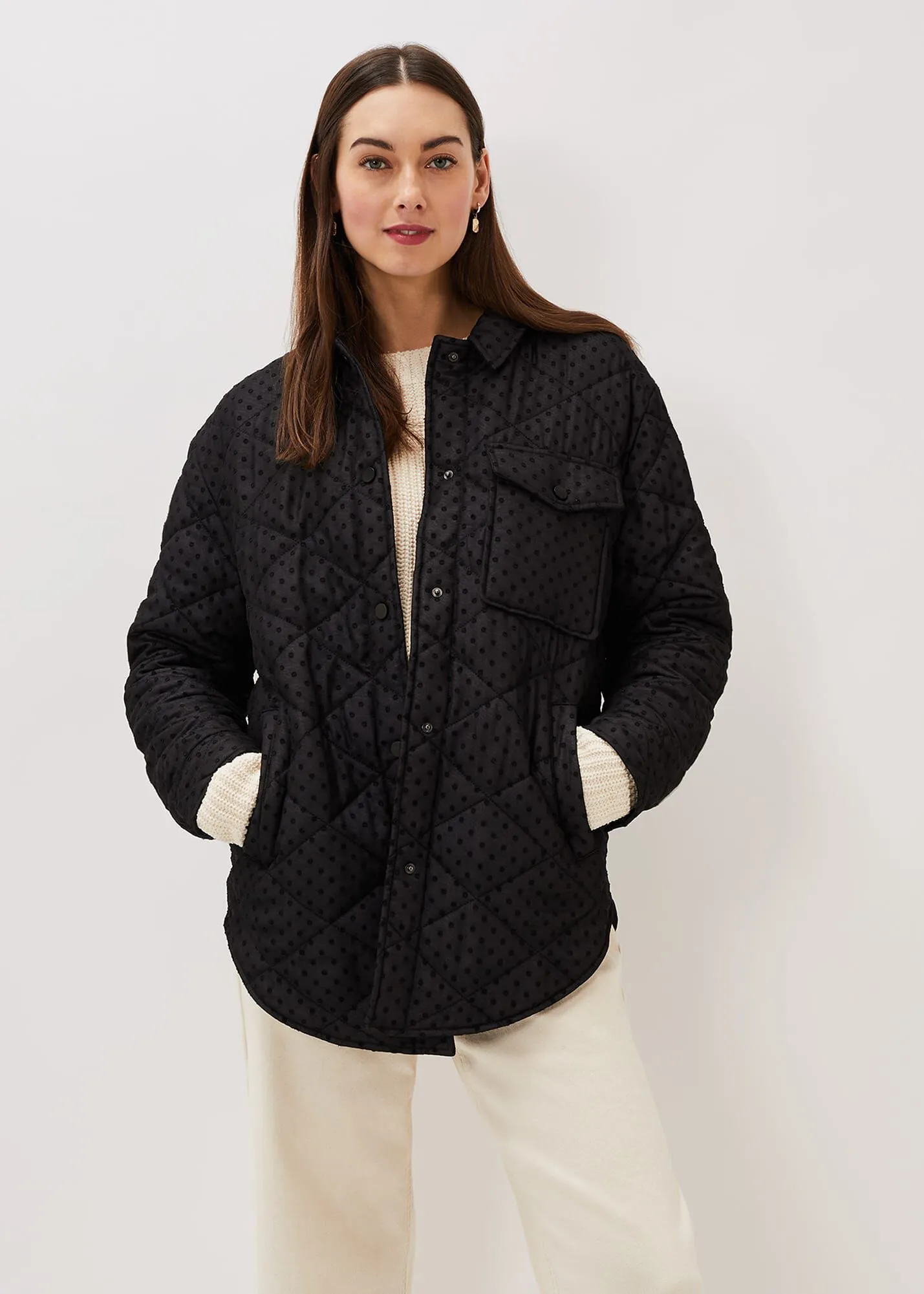 Lola Quilted Polka Dot Coat