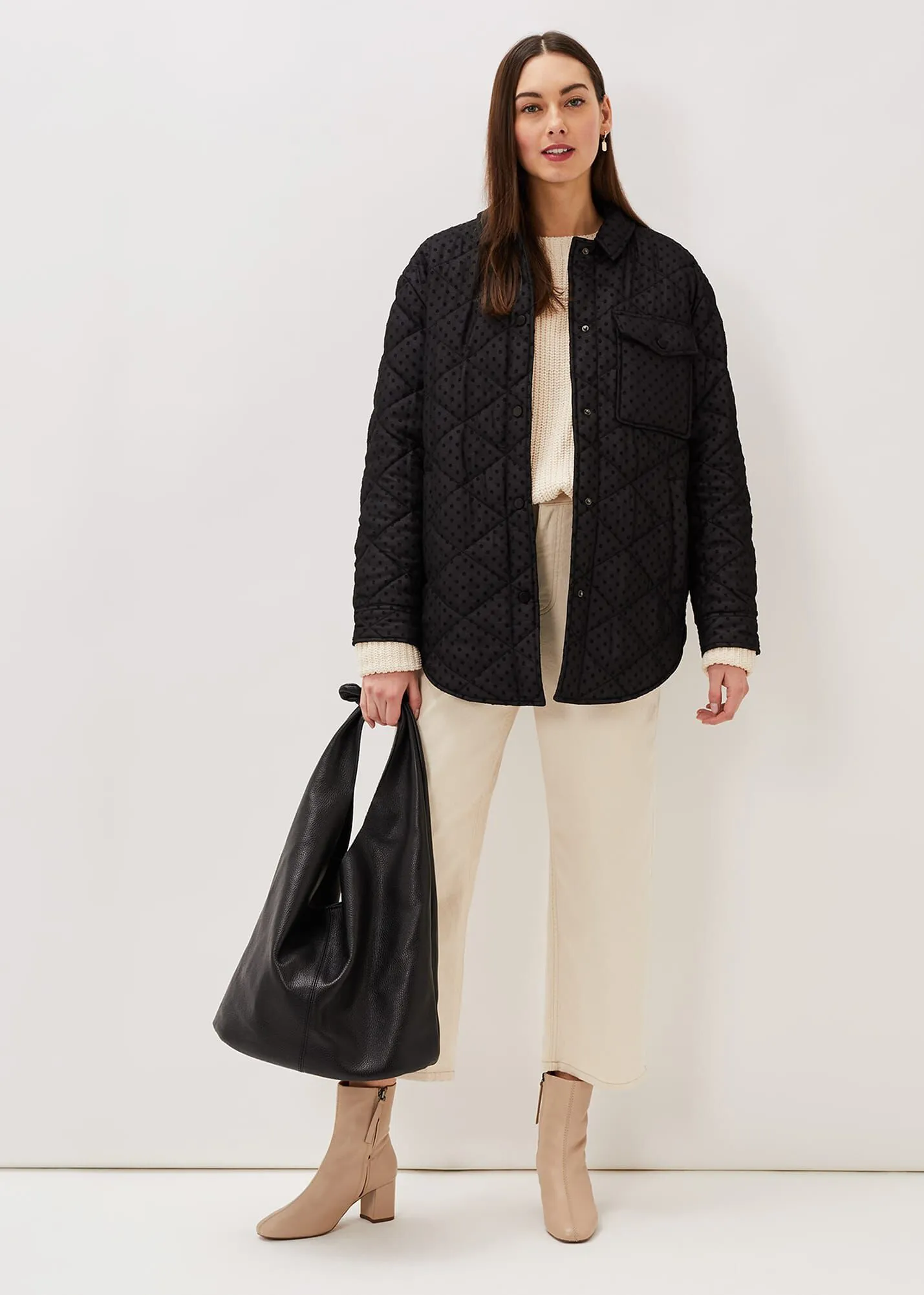 Lola Quilted Polka Dot Coat