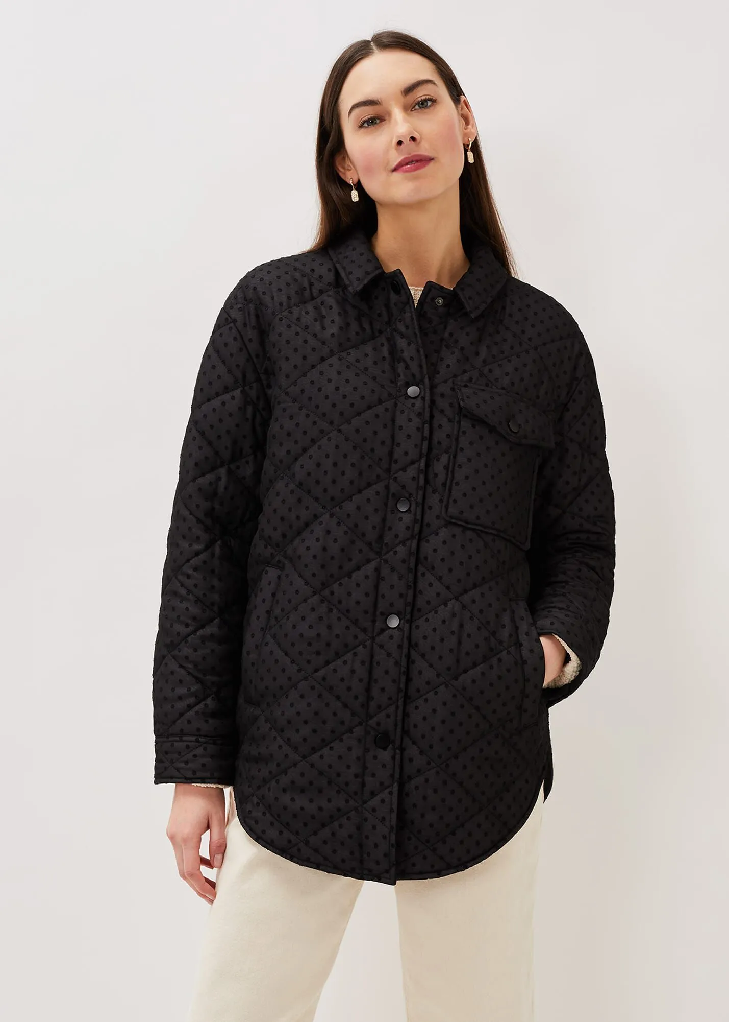 Lola Quilted Polka Dot Coat