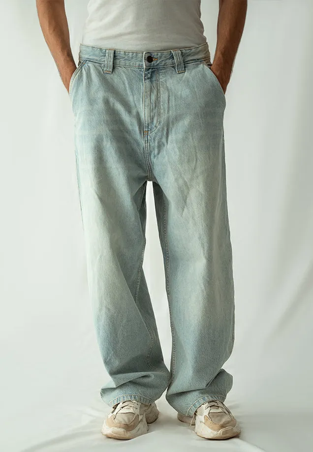 Loose Fit Baggy Jeans - Light Blue