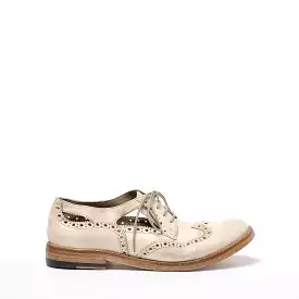 Madeline Laced side open Shoes natural vacchetta leather ivory