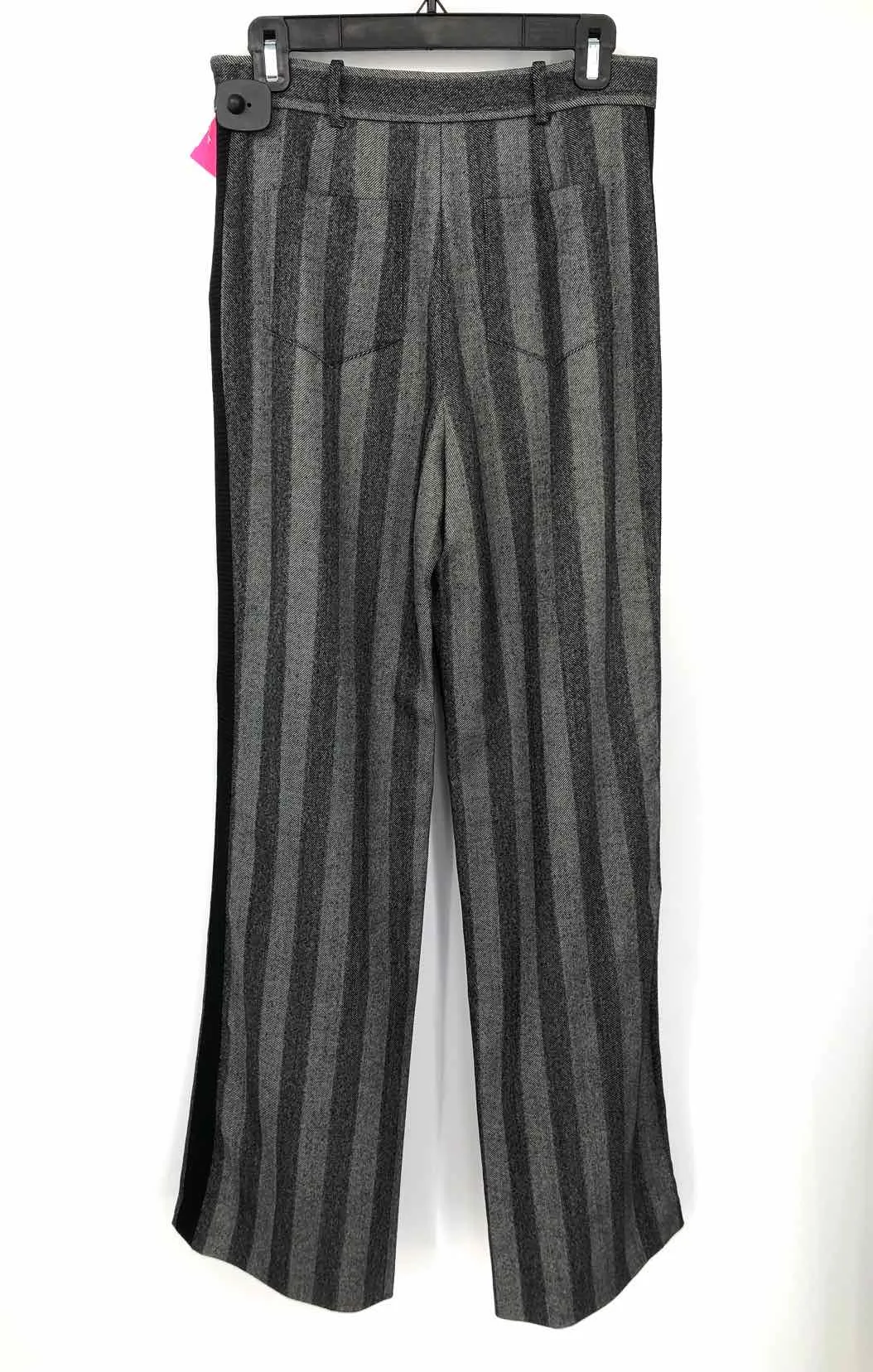 MAISON ULLENS Gray Wool Blend Italian Made Vertical Stripes Pants