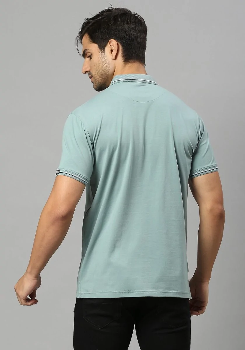 Men Lycra Polo - Mint