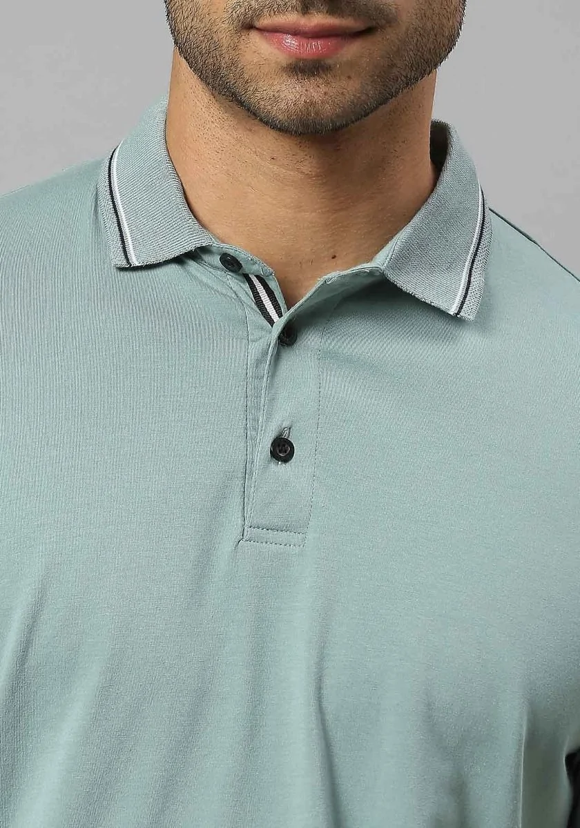 Men Lycra Polo - Mint