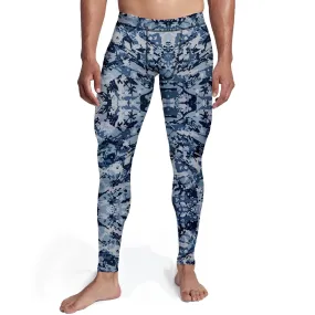 Men's Navy Camo Tights