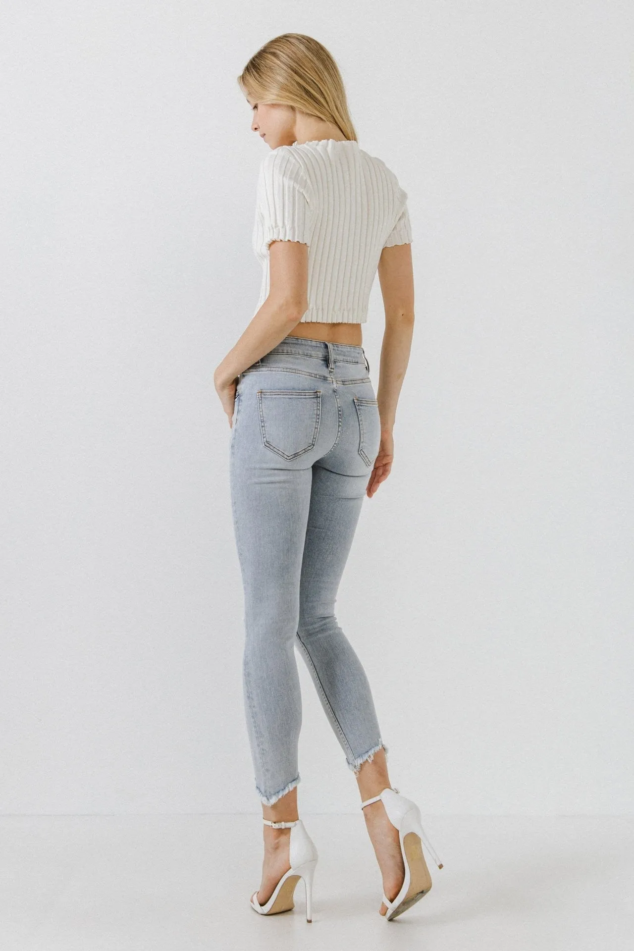 MICHELA Distressed Light Denim