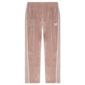 Narrow Track Pant C/PE Velour - Old Rose