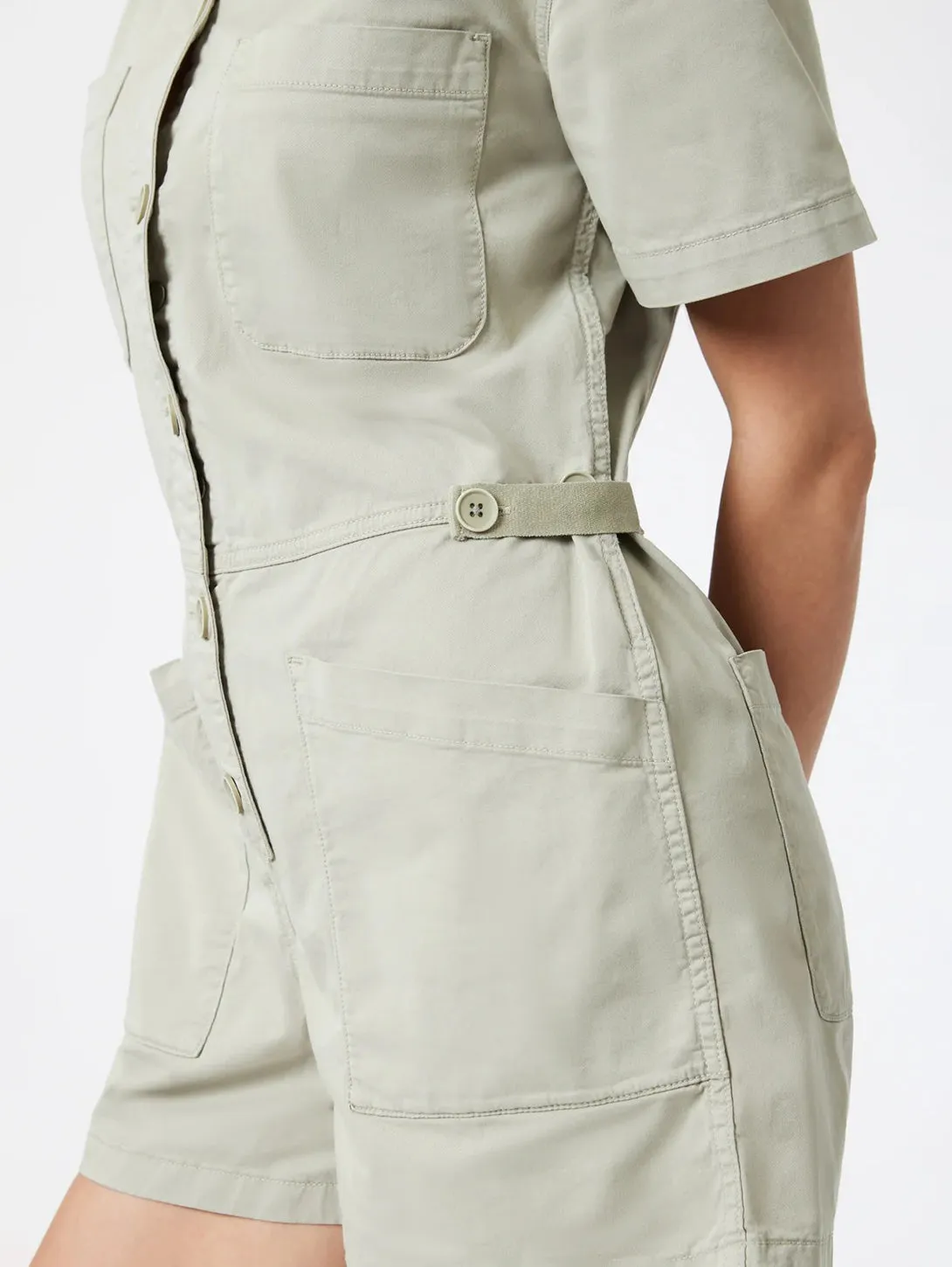 Noreen Romper - Seagrass Light Twill