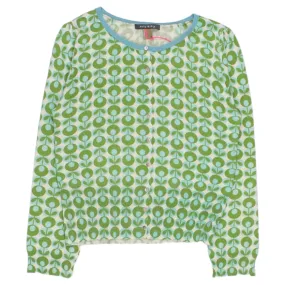 Orla Kiely Green Retro Floral Cardigan