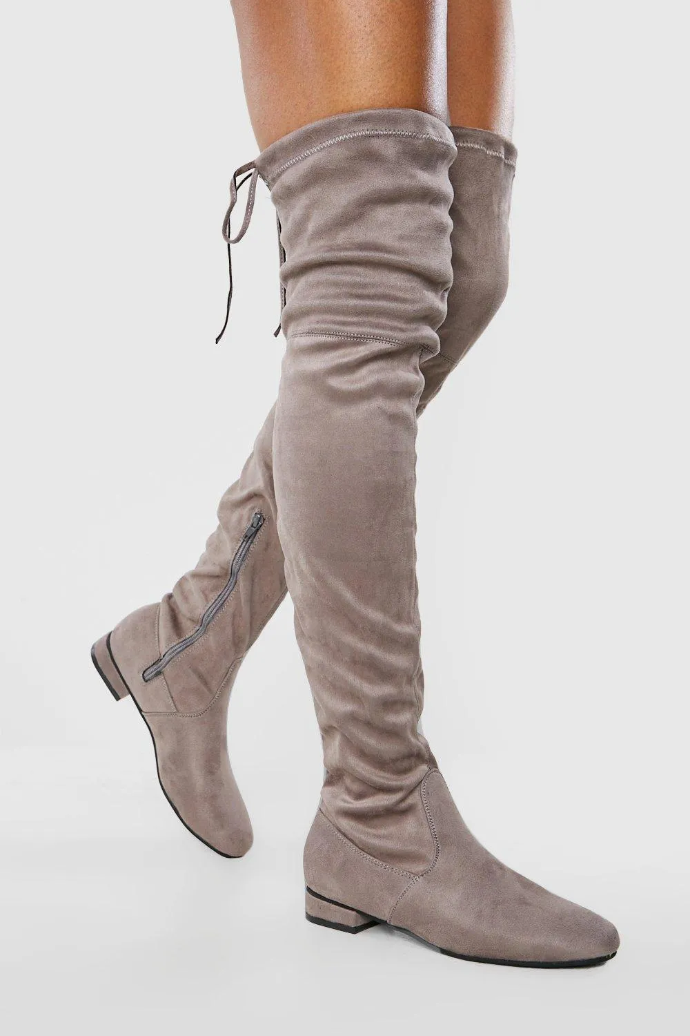 Over The Knee Tie Back Detail Boots