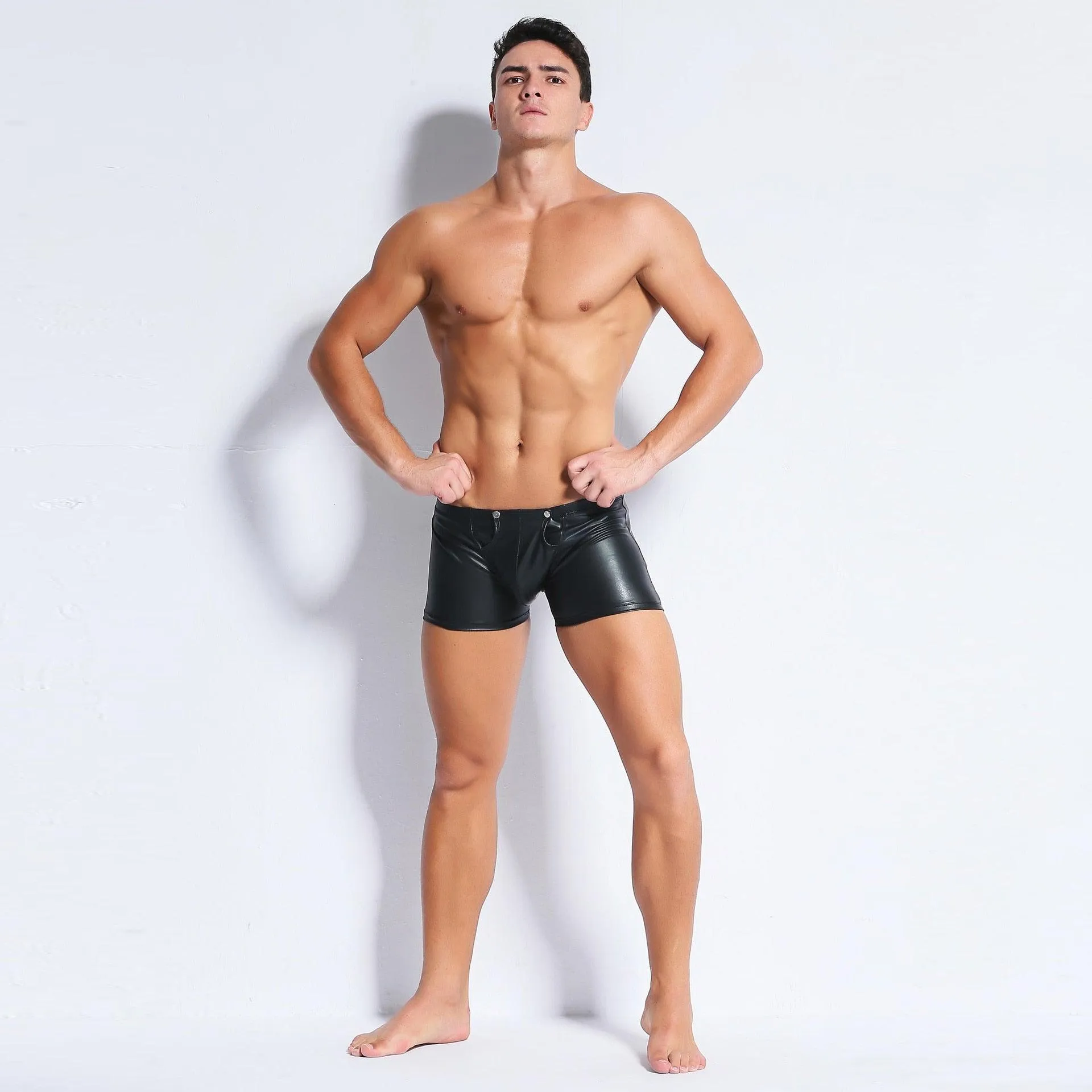 Patent Leather Tight Boxer Shorts