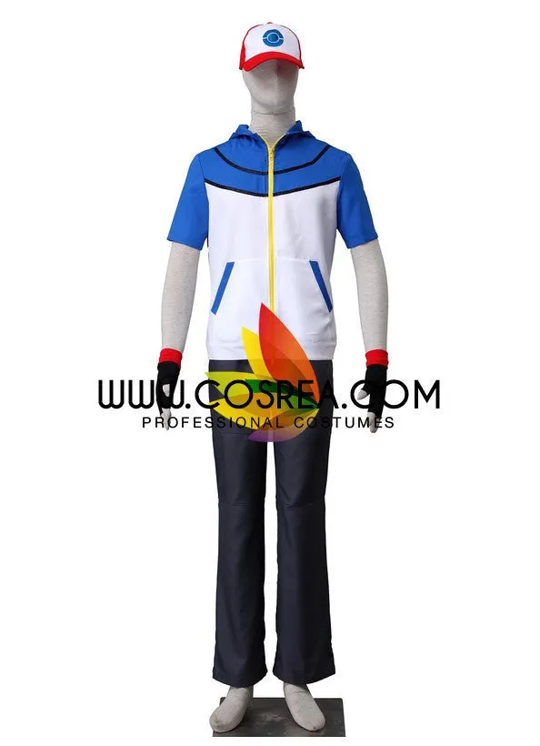 Pokemon Black White Ash Cosplay Costume