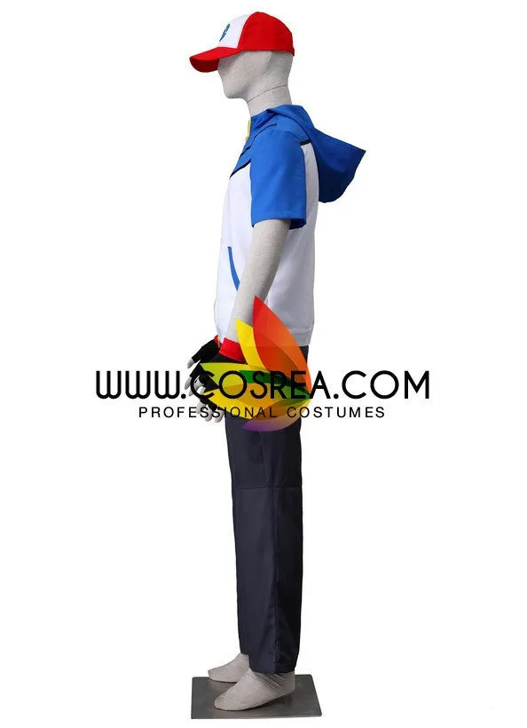 Pokemon Black White Ash Cosplay Costume