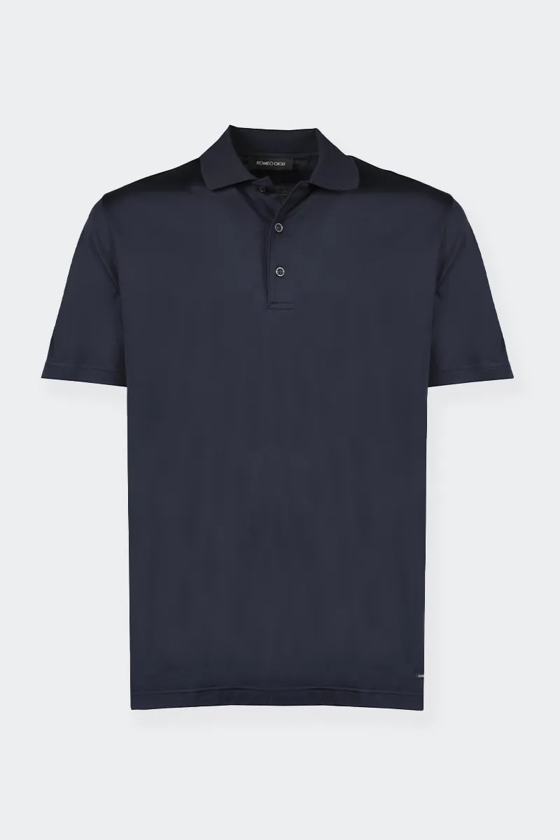 POLO IN FILO DI SCOZIA BLU NAVY