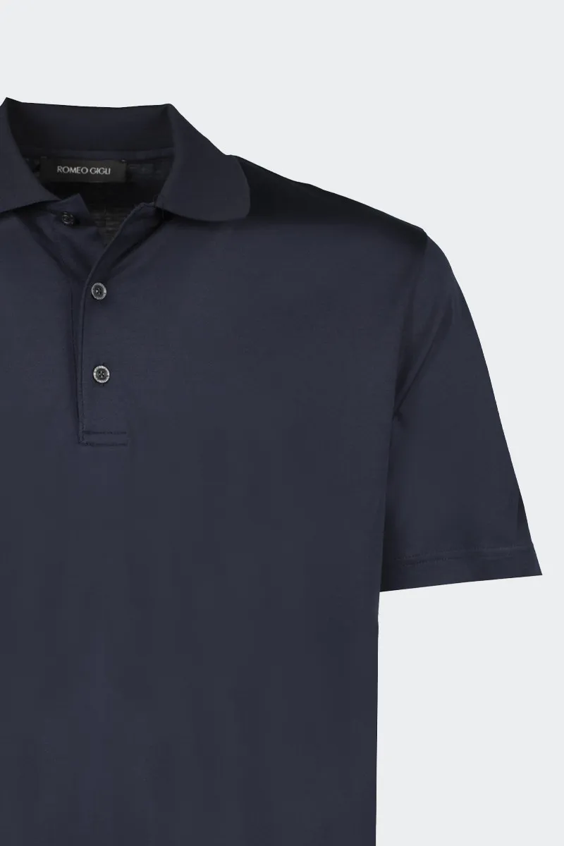 POLO IN FILO DI SCOZIA BLU NAVY