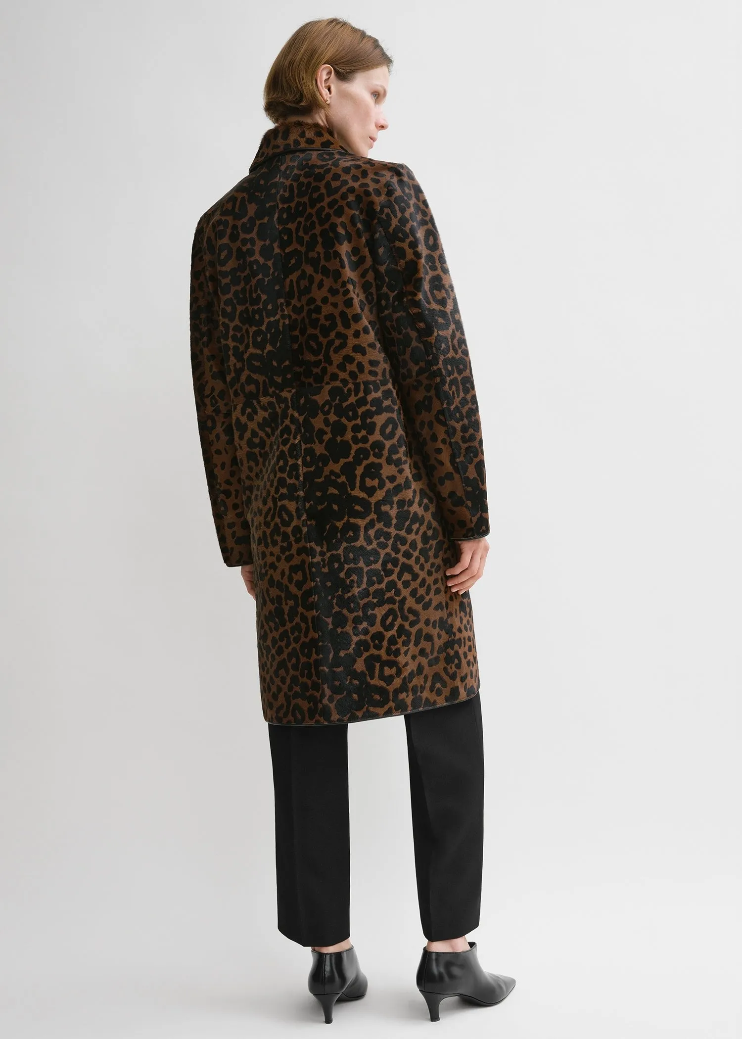 Pony hair coat leopard