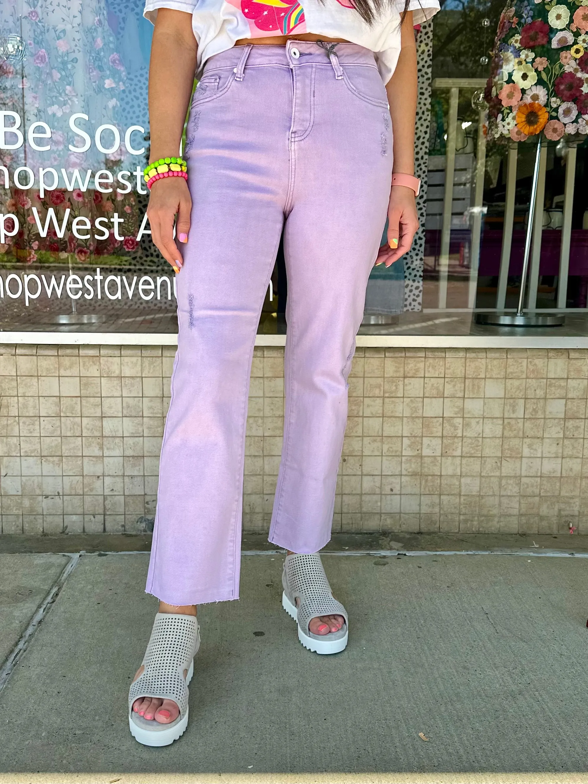 Pretty In Pastel Lilac Jeans