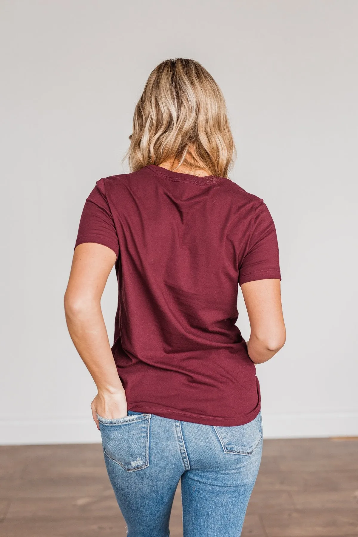 Raise Them Kind Graphic Tee- Maroon