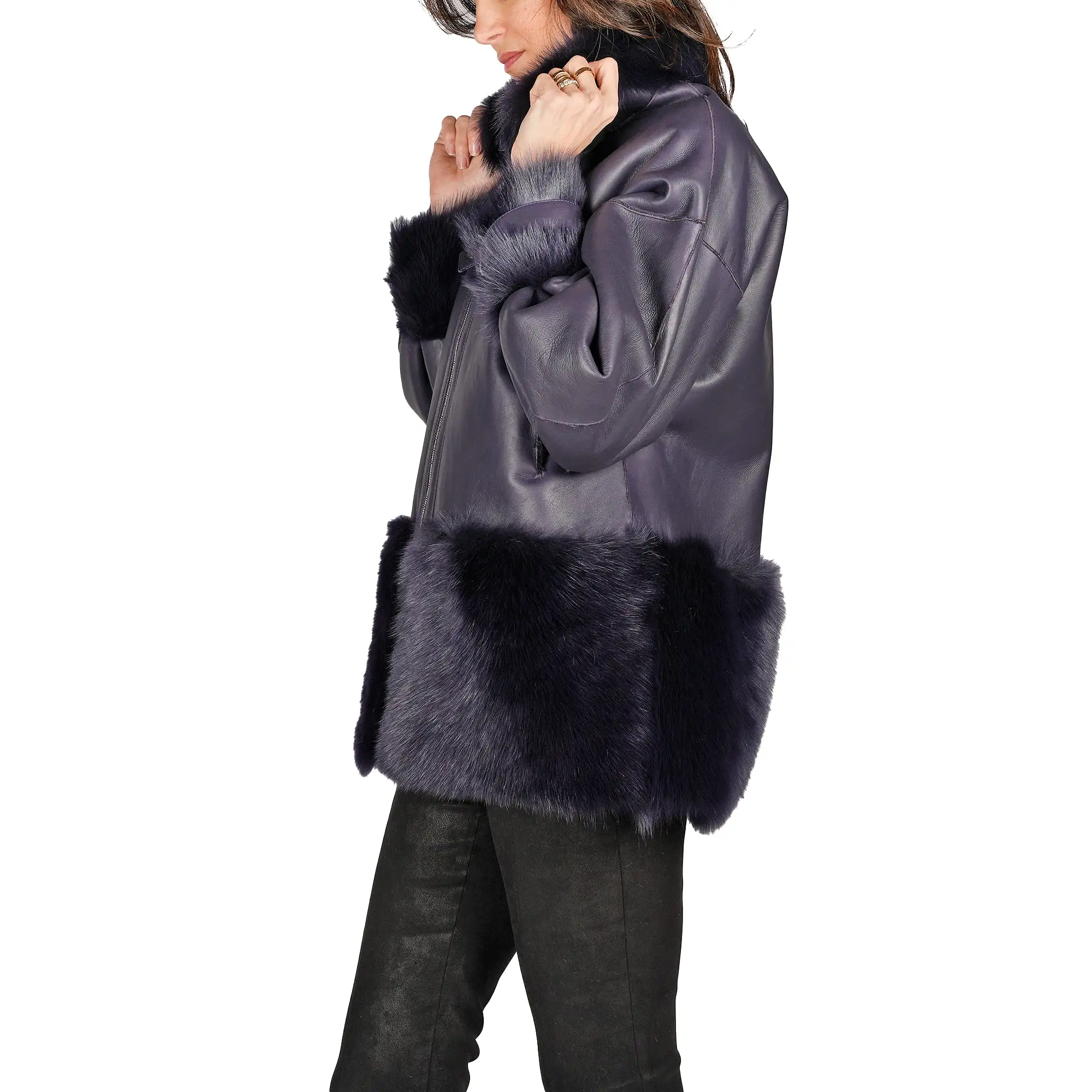 Reversible Shearling Jacket Pacaja Purple