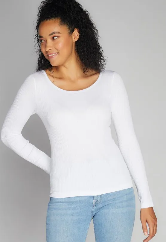 Seamless Rib Crew Neck Top