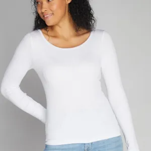 Seamless Rib Crew Neck Top