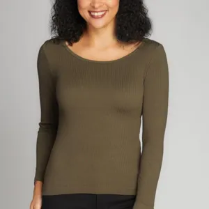 Seamless Rib Crew Neck Top