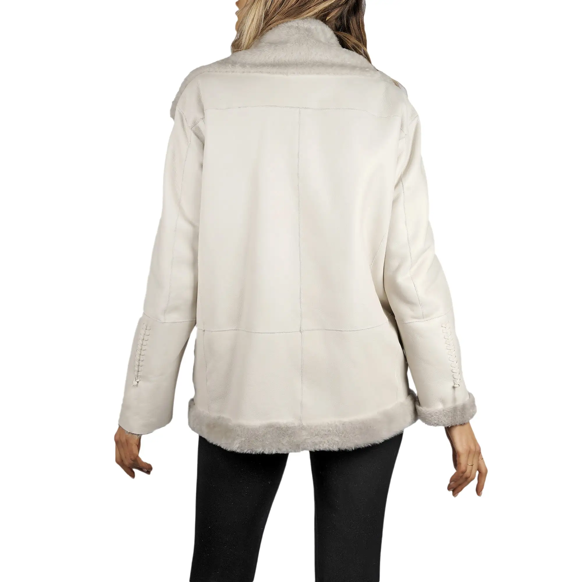 Shearling Jacket Pacaja Chalk White