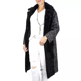 Shearling Oversize Coat with Wool