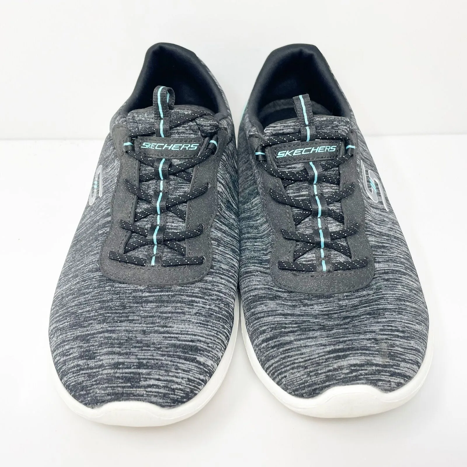 Skechers Womens Envy Misstep 104051 Gray Running Shoes Sneakers Size 8