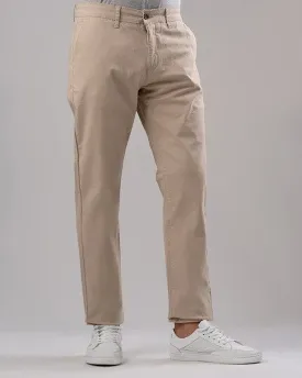 SLIM FIT CHINO TROUSERS  - BEIGE