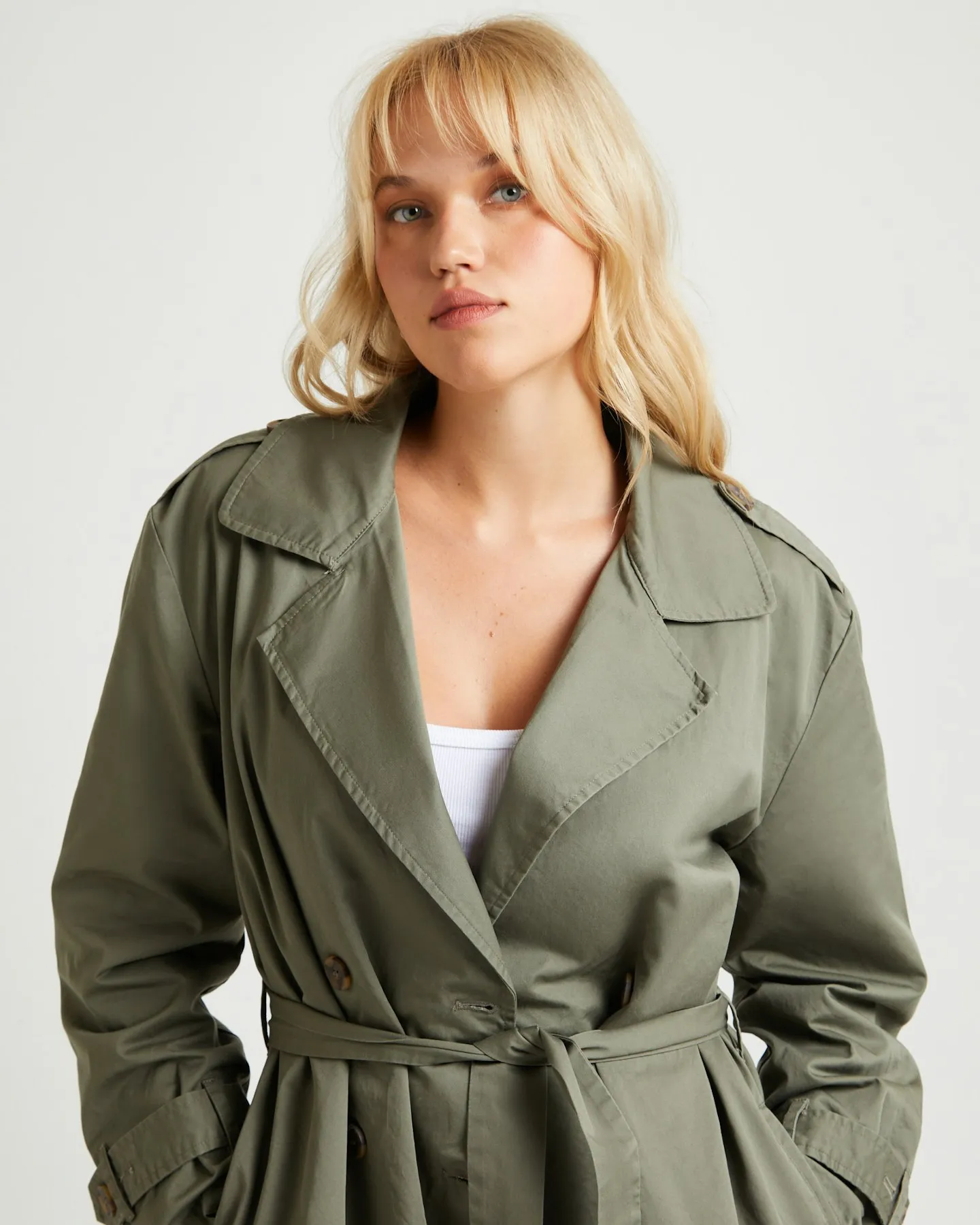 Subtitled Tamika Trench Coat - Green | SurfStitch