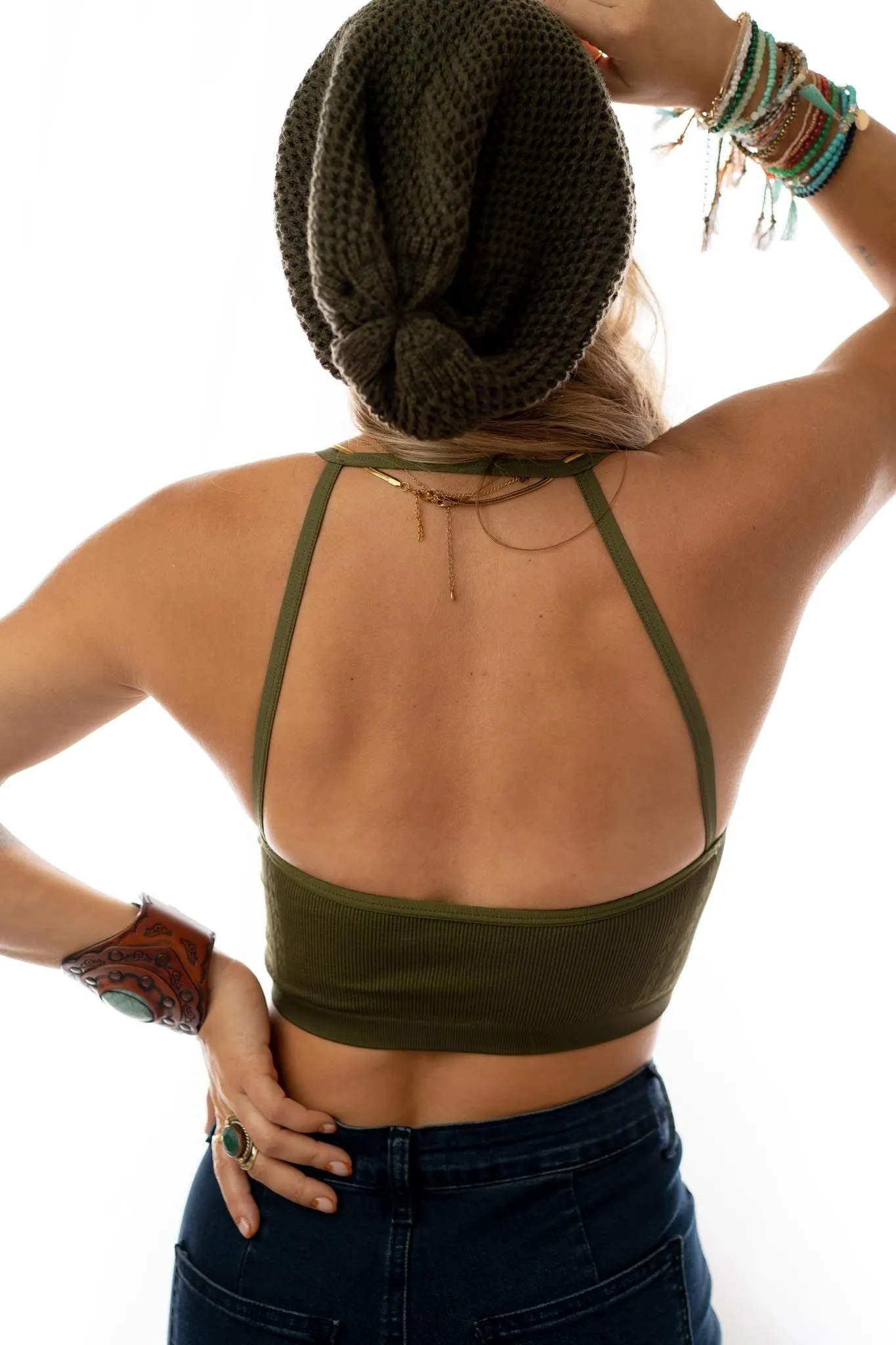 Sweet + Seamless Bralette - Olive