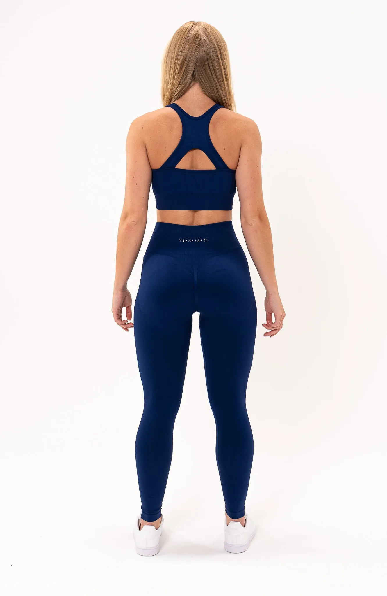 Tempo Seamless Scrunch Leggings & Sports Bra Set - Royal Blue