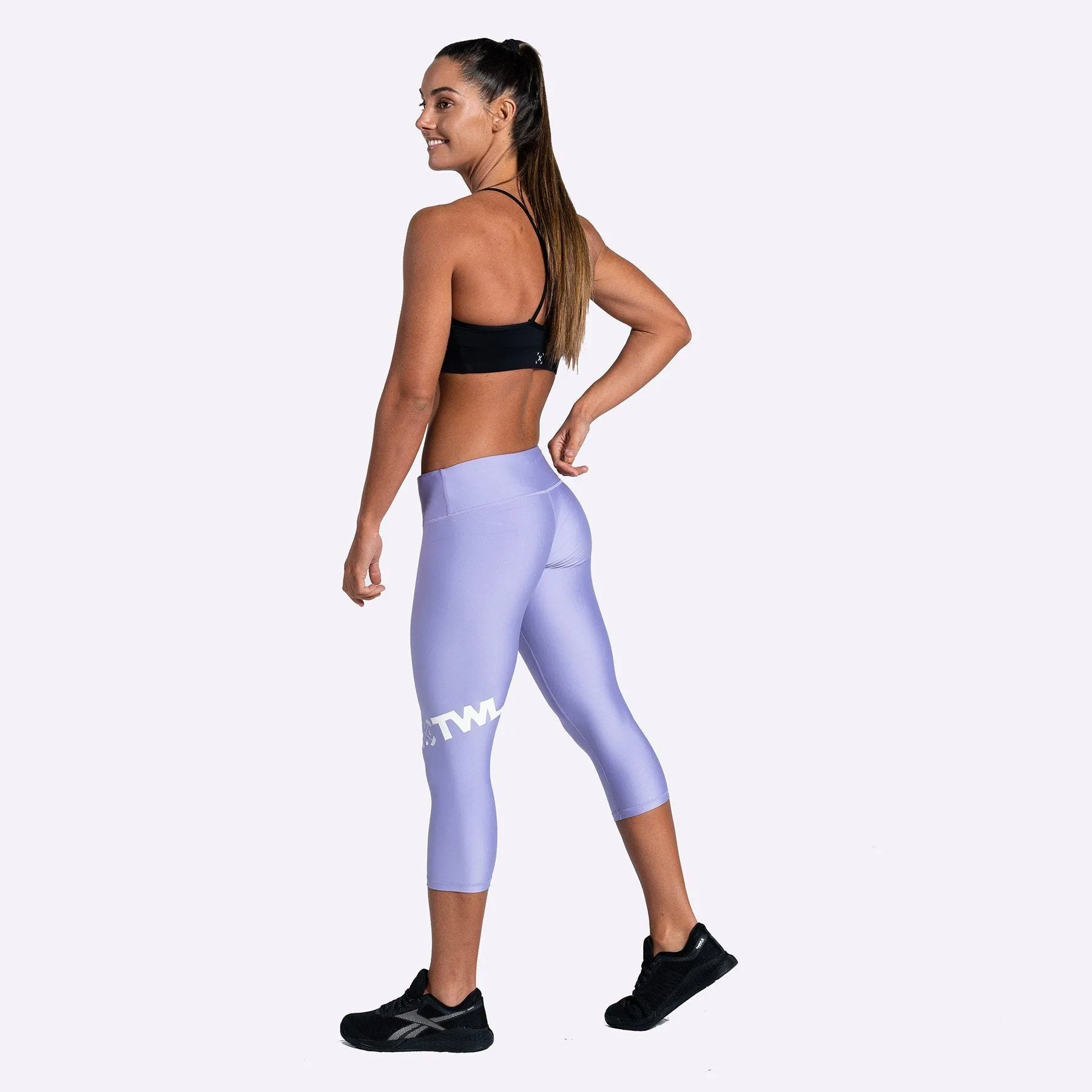 The WOD Life - Women's Lazerline Crop Tights - Lavender