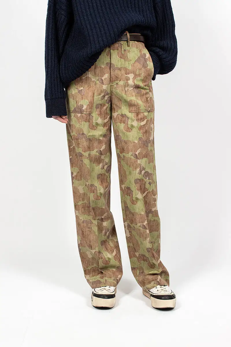 Trade Wind Herringbone Pant Camo