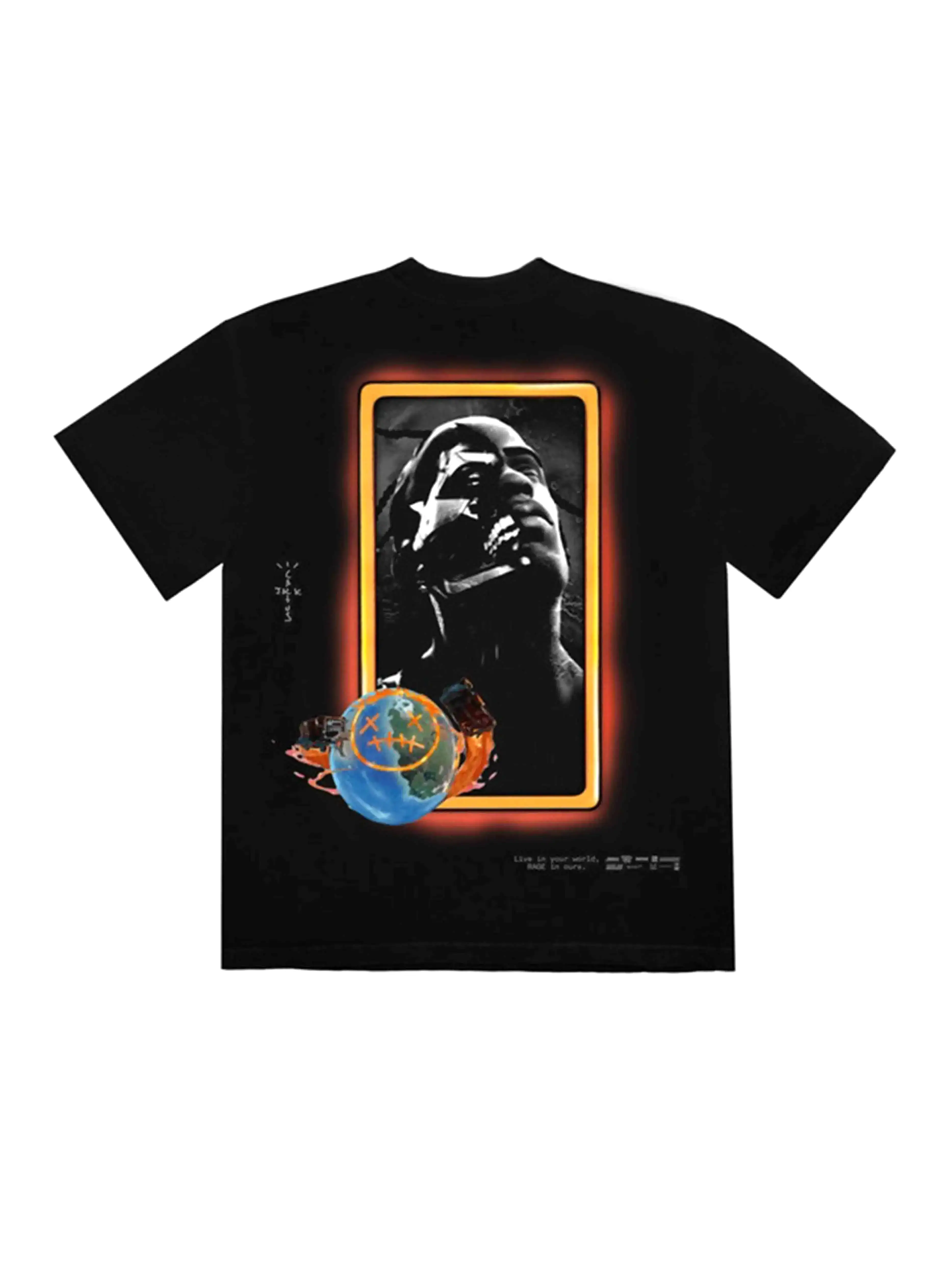 Travis Scott Astro Portrait T-Shirt Black [FACTORY FLAW]