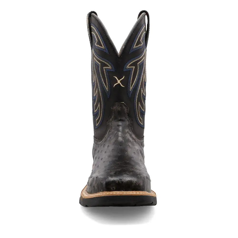 'Twisted X' Men's 11 Western Work EH Comp Toe - Black / Black