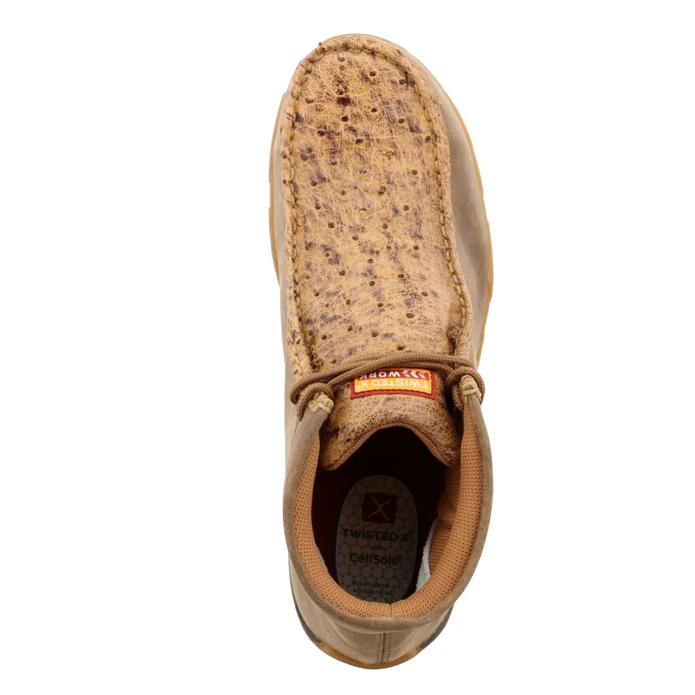 'Twisted X' Men's Chukka Driving Moc EH Comp Toe - Bomber / Tan Ostrich