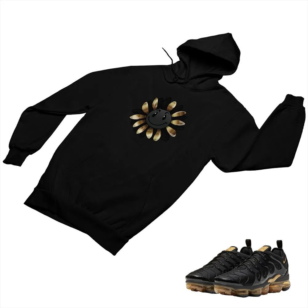 VaporMax Plus Black and Gold Matching Custom Designed Hoodies AVP 2-6-1