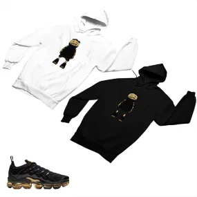 VaporMax Plus Black and Gold Matching Custom Designed Hoodies AVP 2-6-7