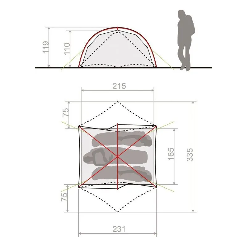 Vaude  Space Seamless 2-3P - Tenda da campeggio