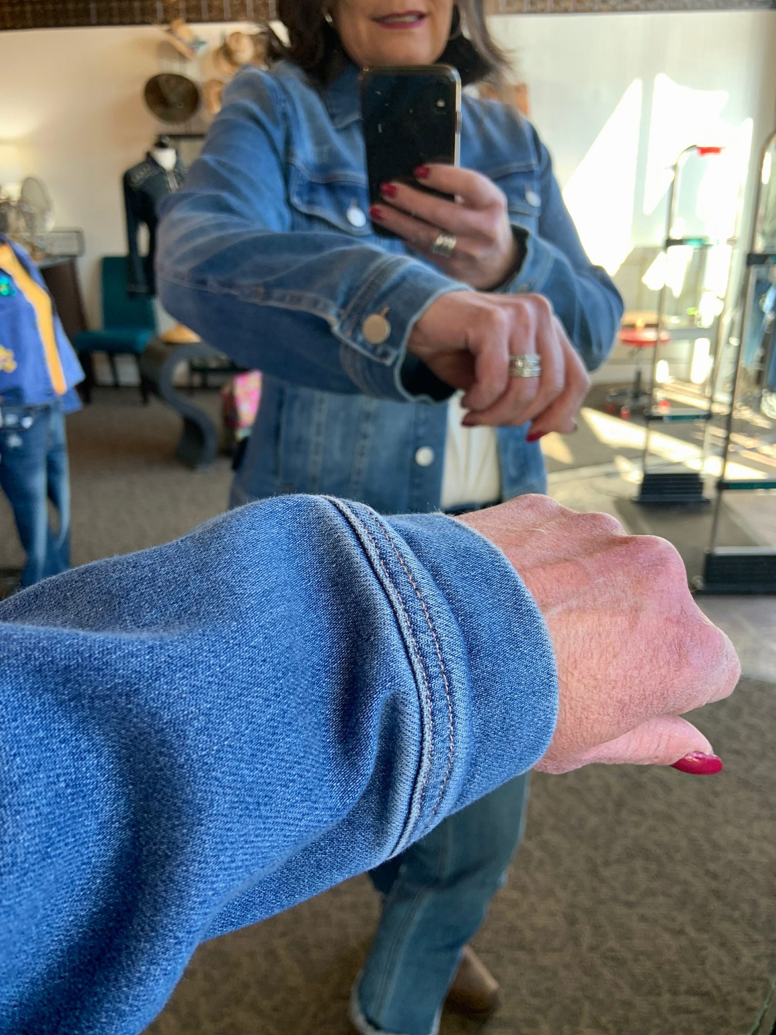 Vintage Washed Denim Coat - Small to 3X