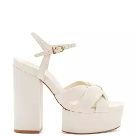 Vivienne Platform Sandal In Ivory Leather