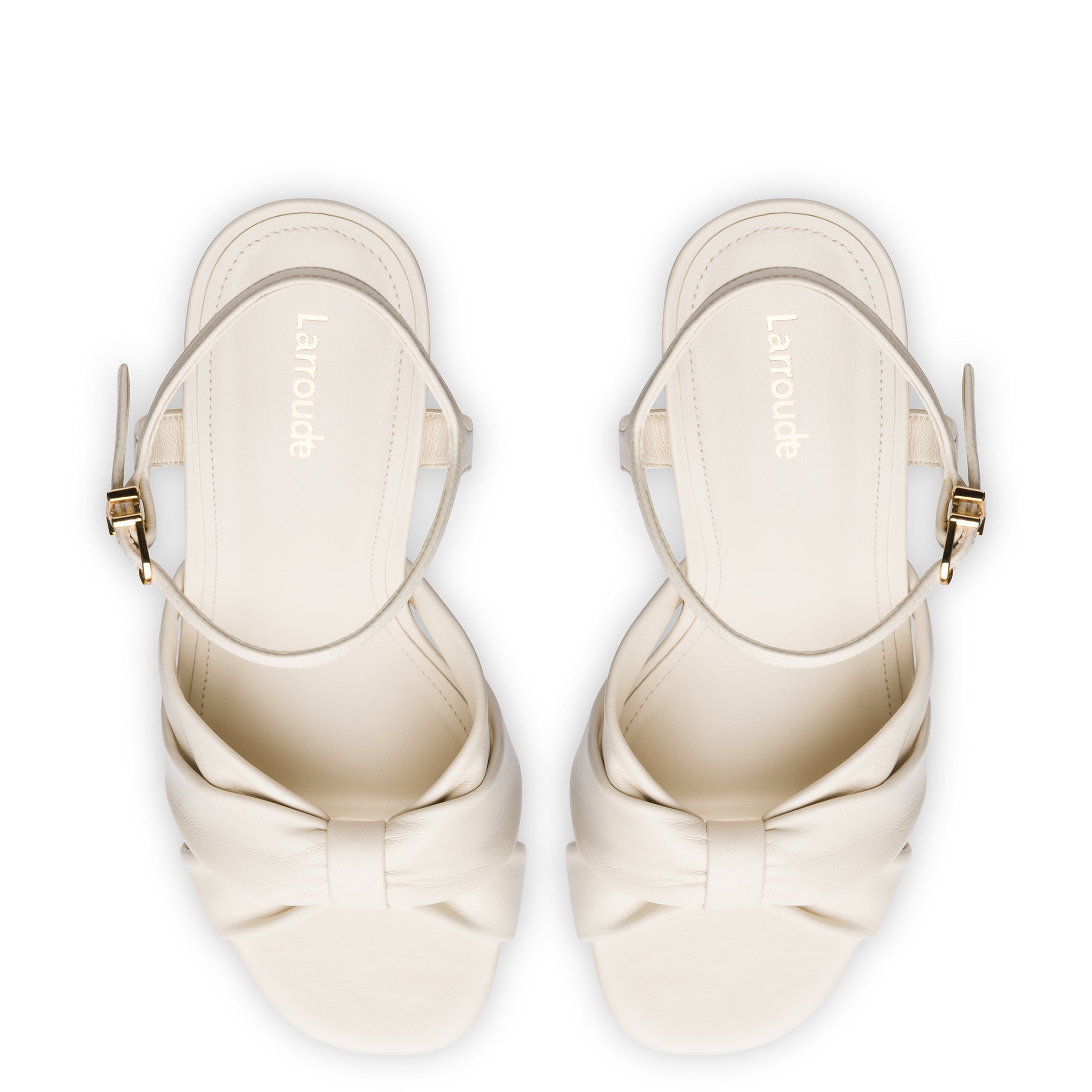 Vivienne Platform Sandal In Ivory Leather